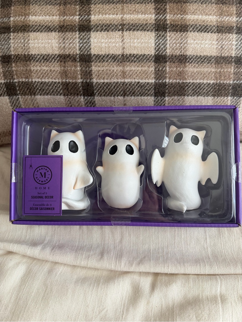 Viral Martha Stewart Home White Ghost Small Pet Seasonal Decor - Set of 3